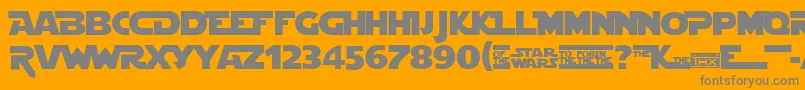 フォントStjedise – オレンジの背景に灰色の文字