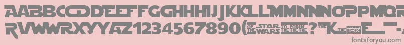 フォントStjedise – ピンクの背景に灰色の文字