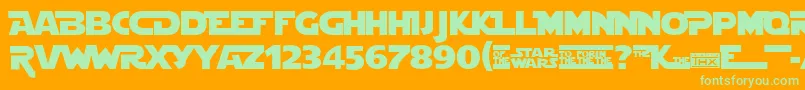 Stjedise Font – Green Fonts on Orange Background