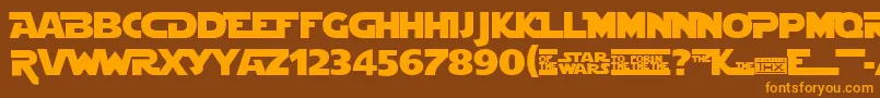 Stjedise Font – Orange Fonts on Brown Background