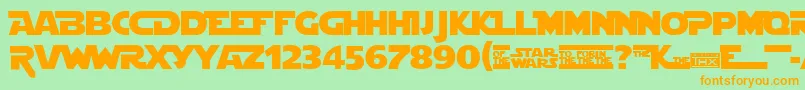 Stjedise Font – Orange Fonts on Green Background