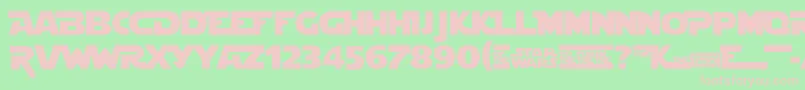 フォントStjedise – 緑の背景にピンクのフォント