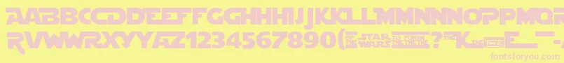 Шрифт Stjedise – розовые шрифты на жёлтом фоне