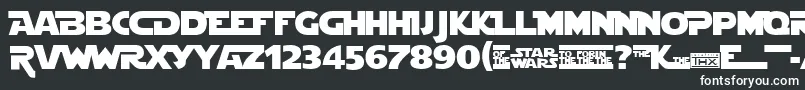 フォントStjedise – 黒い背景に白い文字