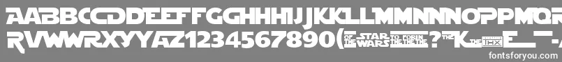 フォントStjedise – 灰色の背景に白い文字