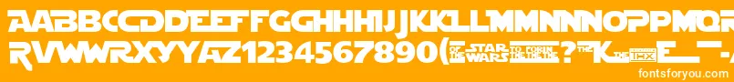 フォントStjedise – オレンジの背景に白い文字