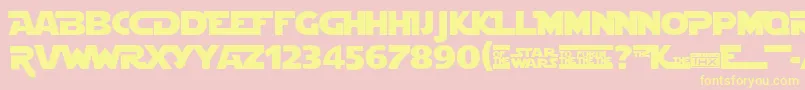 Stjedise Font – Yellow Fonts on Pink Background