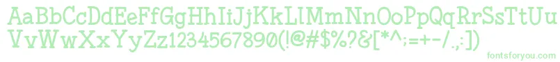 FonesiaRegular Font – Green Fonts on White Background