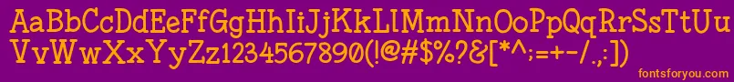 FonesiaRegular Font – Orange Fonts on Purple Background