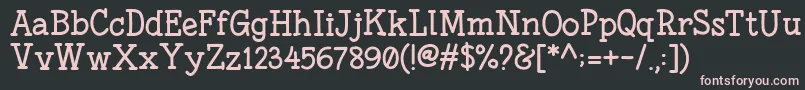 Шрифт FonesiaRegular – розовые шрифты на чёрном фоне