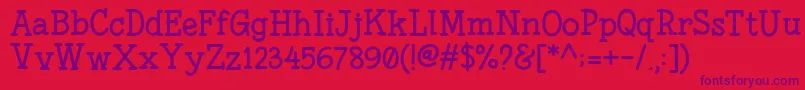 FonesiaRegular Font – Purple Fonts on Red Background