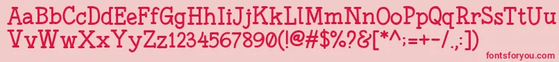 FonesiaRegular Font – Red Fonts on Pink Background