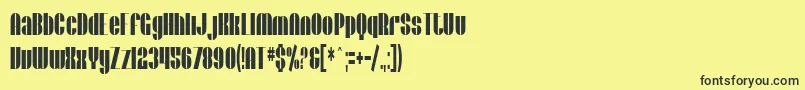 SfBaroquesqueExtended Font – Black Fonts on Yellow Background