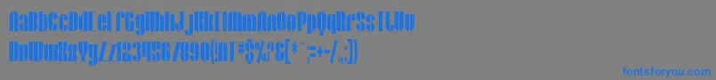 Fonte SfBaroquesqueExtended – fontes azuis em um fundo cinza