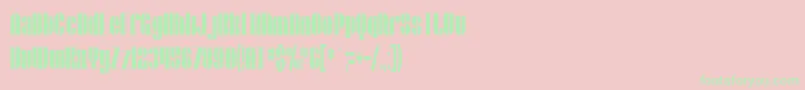 フォントSfBaroquesqueExtended – ピンクの背景に緑の文字