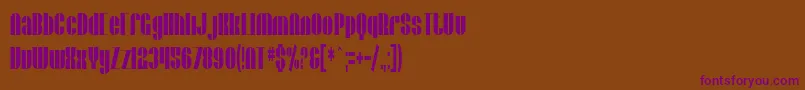 SfBaroquesqueExtended Font – Purple Fonts on Brown Background