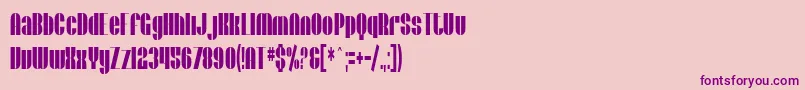 Шрифт SfBaroquesqueExtended – фиолетовые шрифты на розовом фоне