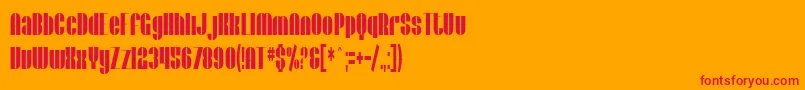 フォントSfBaroquesqueExtended – オレンジの背景に赤い文字