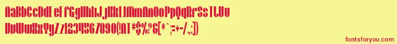 fuente SfBaroquesqueExtended – Fuentes Rojas Sobre Fondo Amarillo