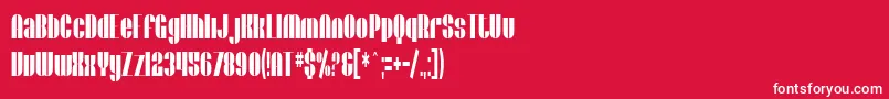 SfBaroquesqueExtended Font – White Fonts on Red Background