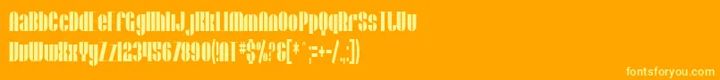 SfBaroquesqueExtended Font – Yellow Fonts on Orange Background
