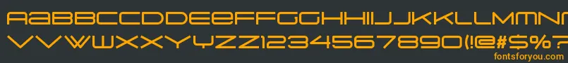 Suissnord-fontti – oranssit fontit mustalla taustalla