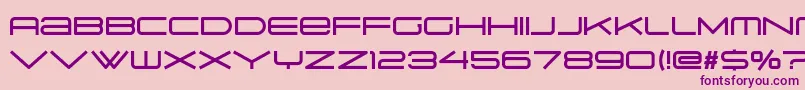 Czcionka Suissnord – fioletowe czcionki na różowym tle