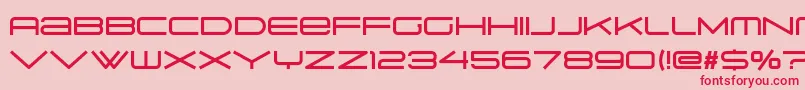 フォントSuissnord – ピンクの背景に赤い文字