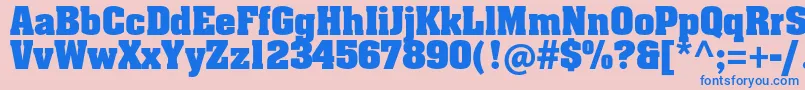 AachenStdBold Font – Blue Fonts on Pink Background