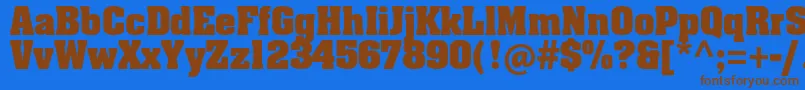 AachenStdBold Font – Brown Fonts on Blue Background