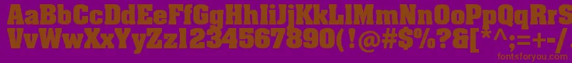 AachenStdBold Font – Brown Fonts on Purple Background
