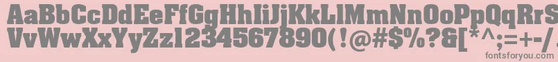 AachenStdBold Font – Gray Fonts on Pink Background