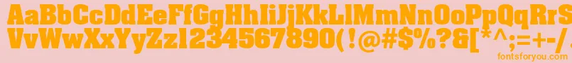 AachenStdBold Font – Orange Fonts on Pink Background