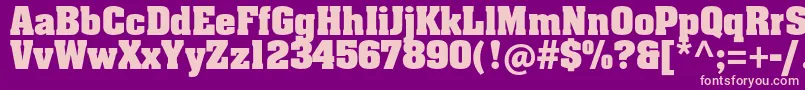 AachenStdBold Font – Pink Fonts on Purple Background