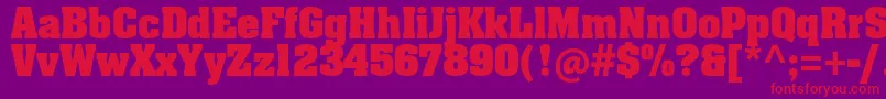 AachenStdBold Font – Red Fonts on Purple Background