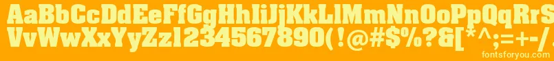 AachenStdBold Font – Yellow Fonts on Orange Background