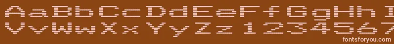 Шрифт DotriceBoldExpanded – розовые шрифты на коричневом фоне