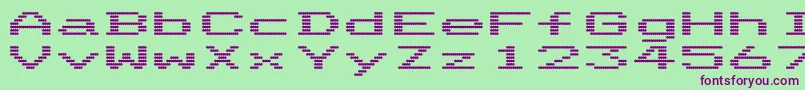 Шрифт DotriceBoldExpanded – фиолетовые шрифты на зелёном фоне