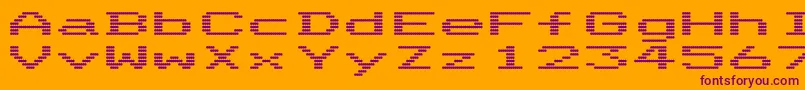 DotriceBoldExpanded Font – Purple Fonts on Orange Background