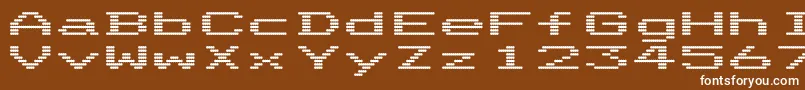 Шрифт DotriceBoldExpanded – белые шрифты на коричневом фоне