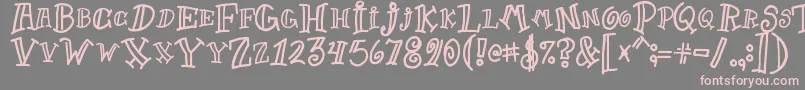 Goof Font – Pink Fonts on Gray Background