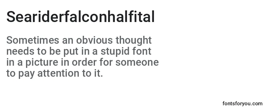 Seariderfalconhalfital Font