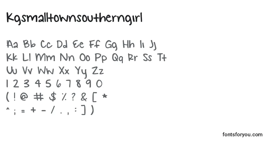Kgsmalltownsoutherngirl Font – alphabet, numbers, special characters