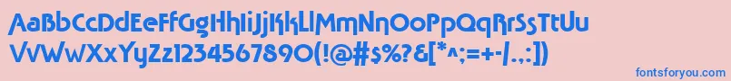 Tavridaad Font – Blue Fonts on Pink Background