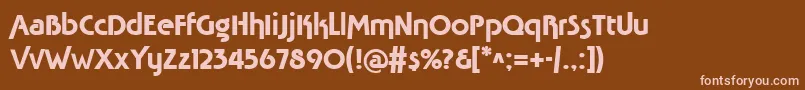 Шрифт Tavridaad – розовые шрифты на коричневом фоне