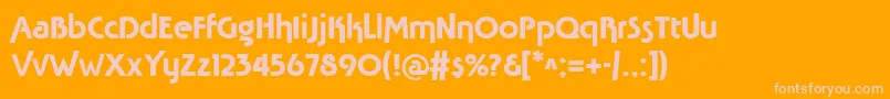 Tavridaad-fontti – vaaleanpunaiset fontit oranssilla taustalla