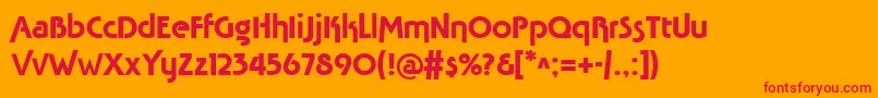 Tavridaad Font – Red Fonts on Orange Background