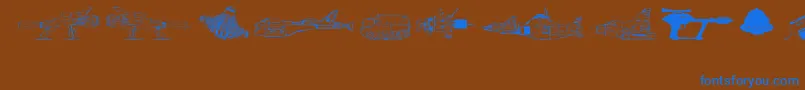 AndersonUfoDing Font – Blue Fonts on Brown Background