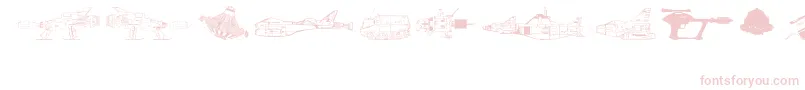 Fonte AndersonUfoDing – fontes rosa em um fundo branco