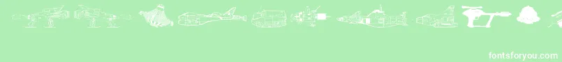 AndersonUfoDing Font – White Fonts on Green Background
